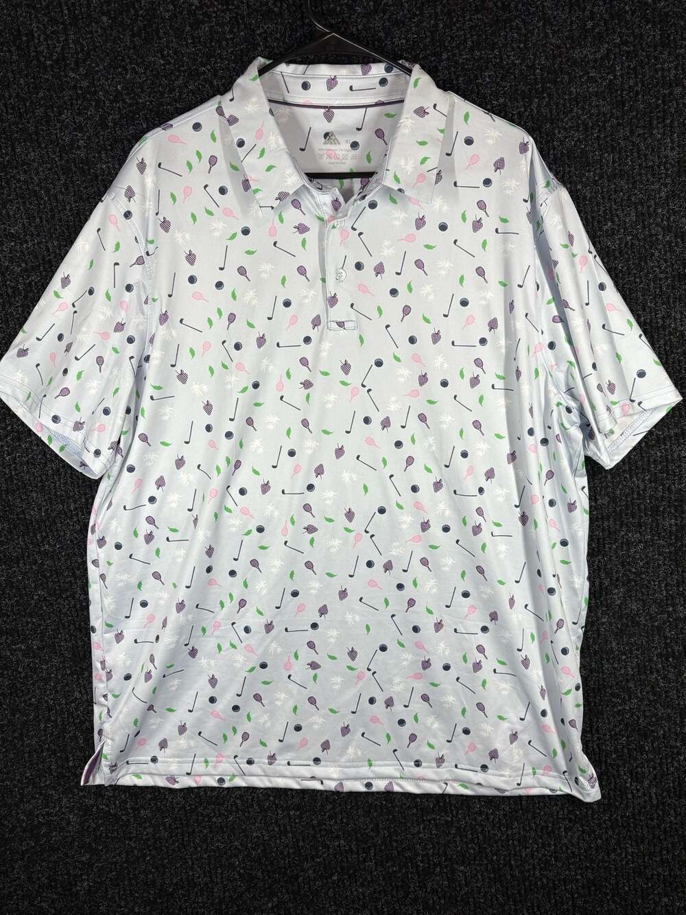 Deolax Men's Transfusion Drink All Over Print Performance Golf Polo Shirt